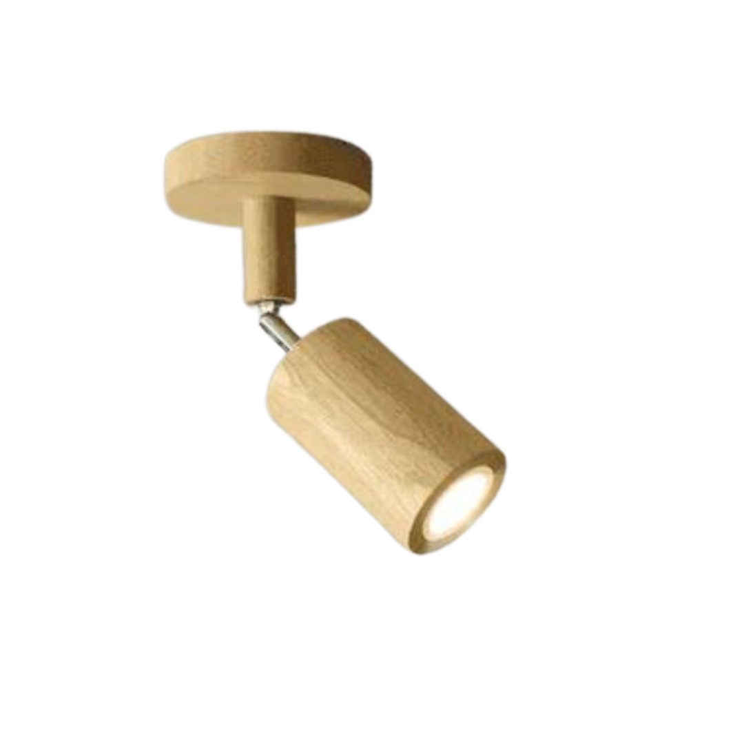 Justerbar Trä Takspotlight – EcoLux