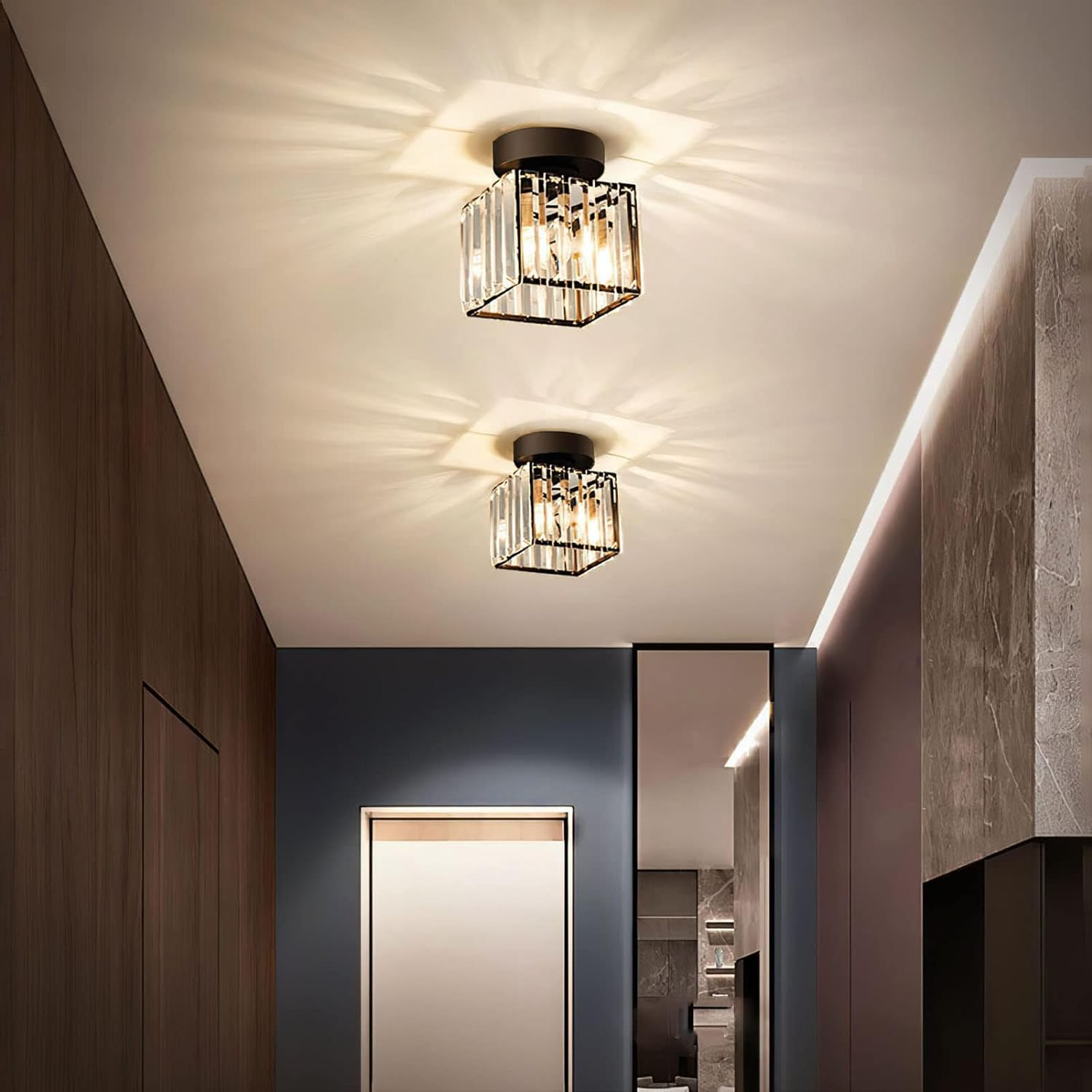 Modern Kristalltaklampa – CrystalGlow