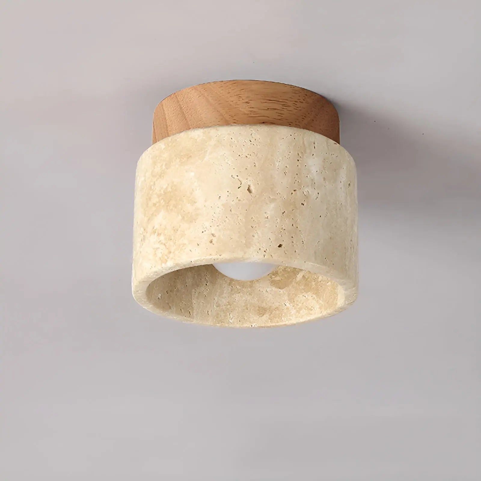 Rustik Travertin Taklampa – TravaGlow