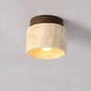Rustik Travertin Taklampa – TravaGlow