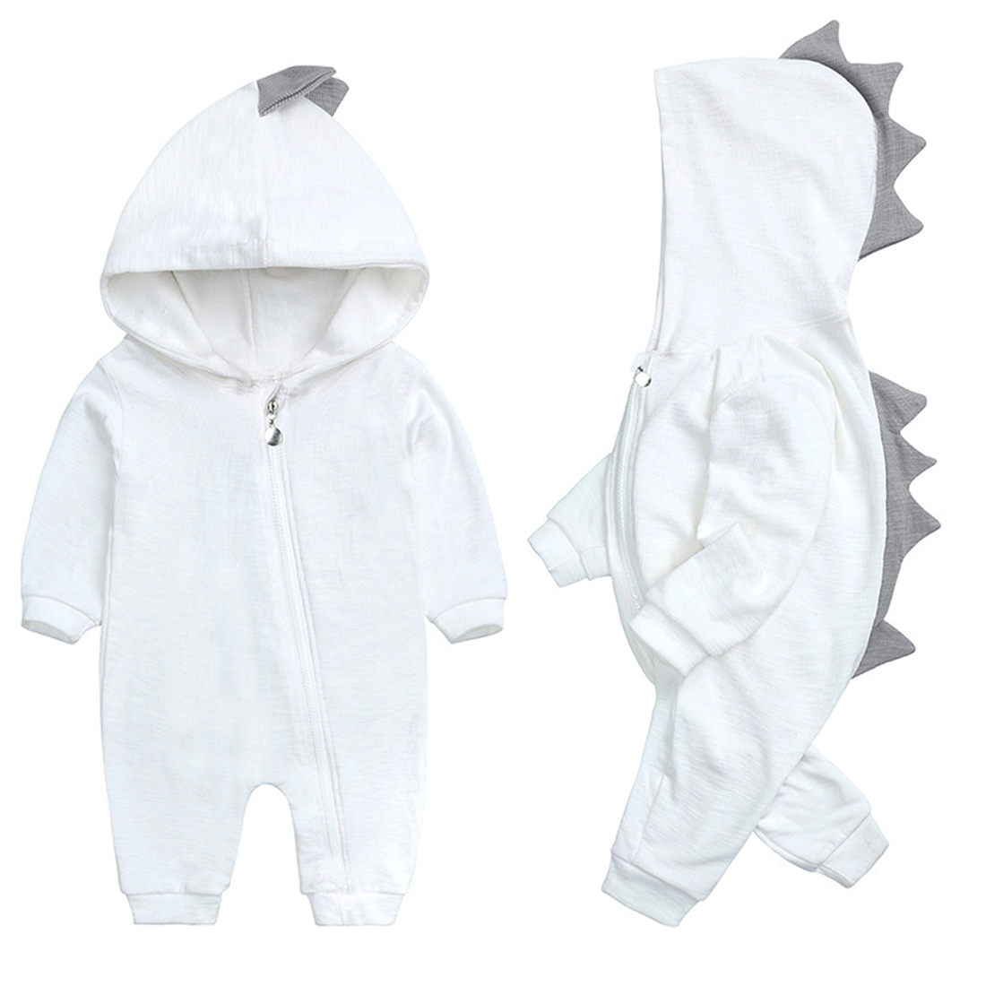 Höstlig Babybody med Dinosauriehuva – Höstmagi DinoDream Body
