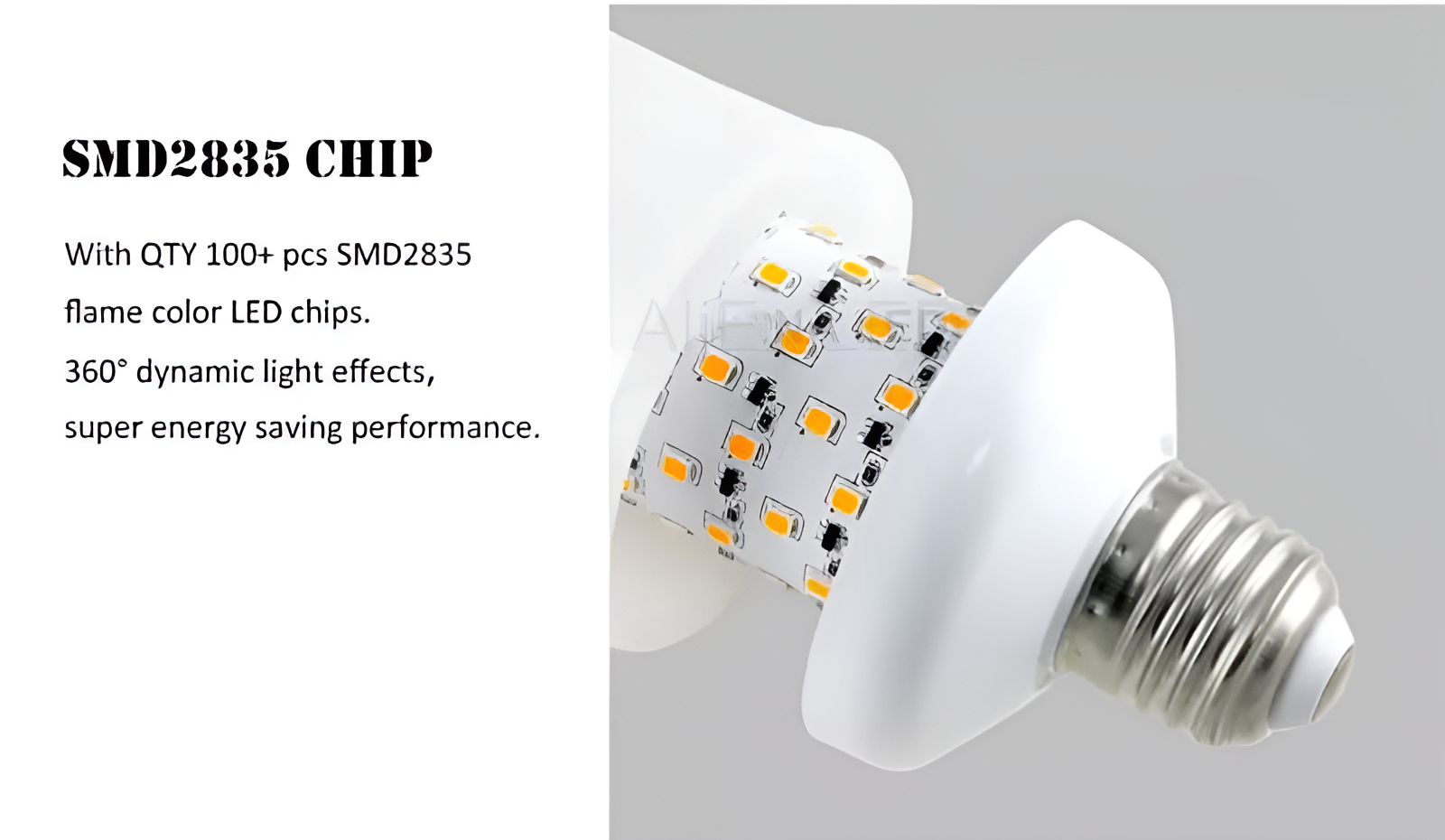 Flame Effect Lamp - 9W Simulerad Flamma Lampa