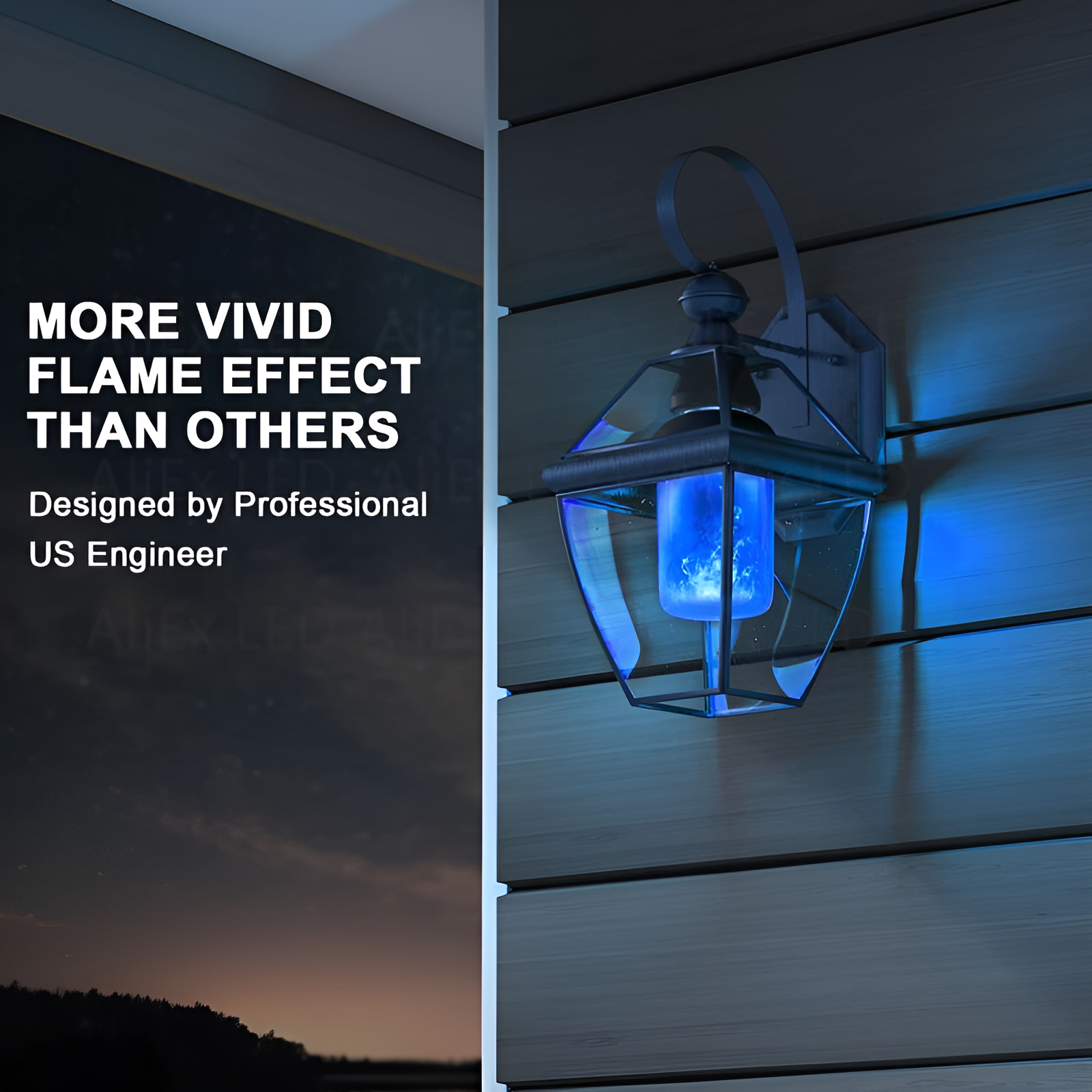 Flame Effect Lamp - 9W Simulerad Flamma Lampa
