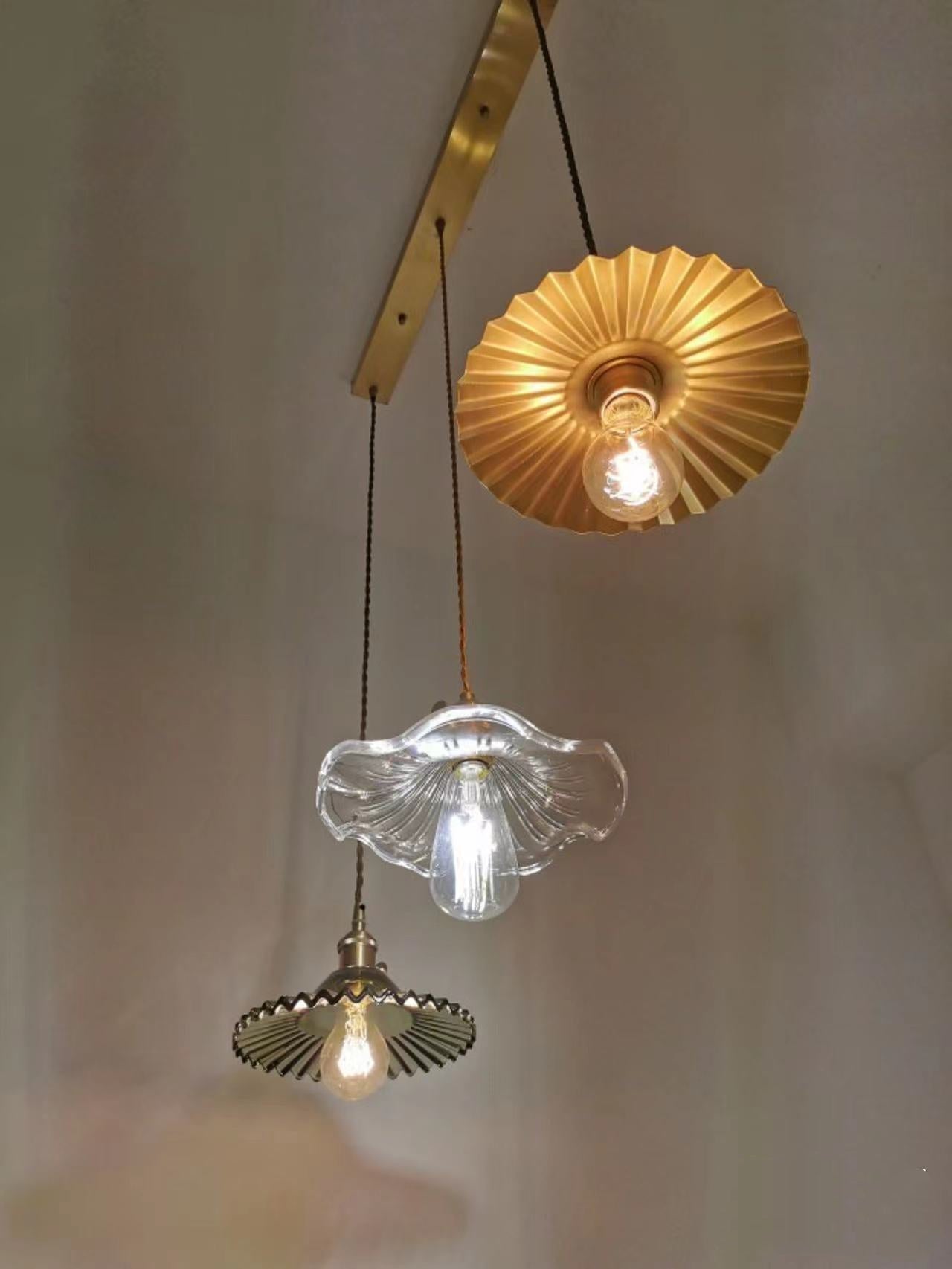 Nordisk Design LED Hänglampa | Färgglad Glas- och Kopparbelysning för Sovrum, Vardagsrum & Barer