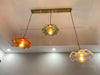 Nordisk Design LED Hänglampa | Färgglad Glas- och Kopparbelysning för Sovrum, Vardagsrum & Barer