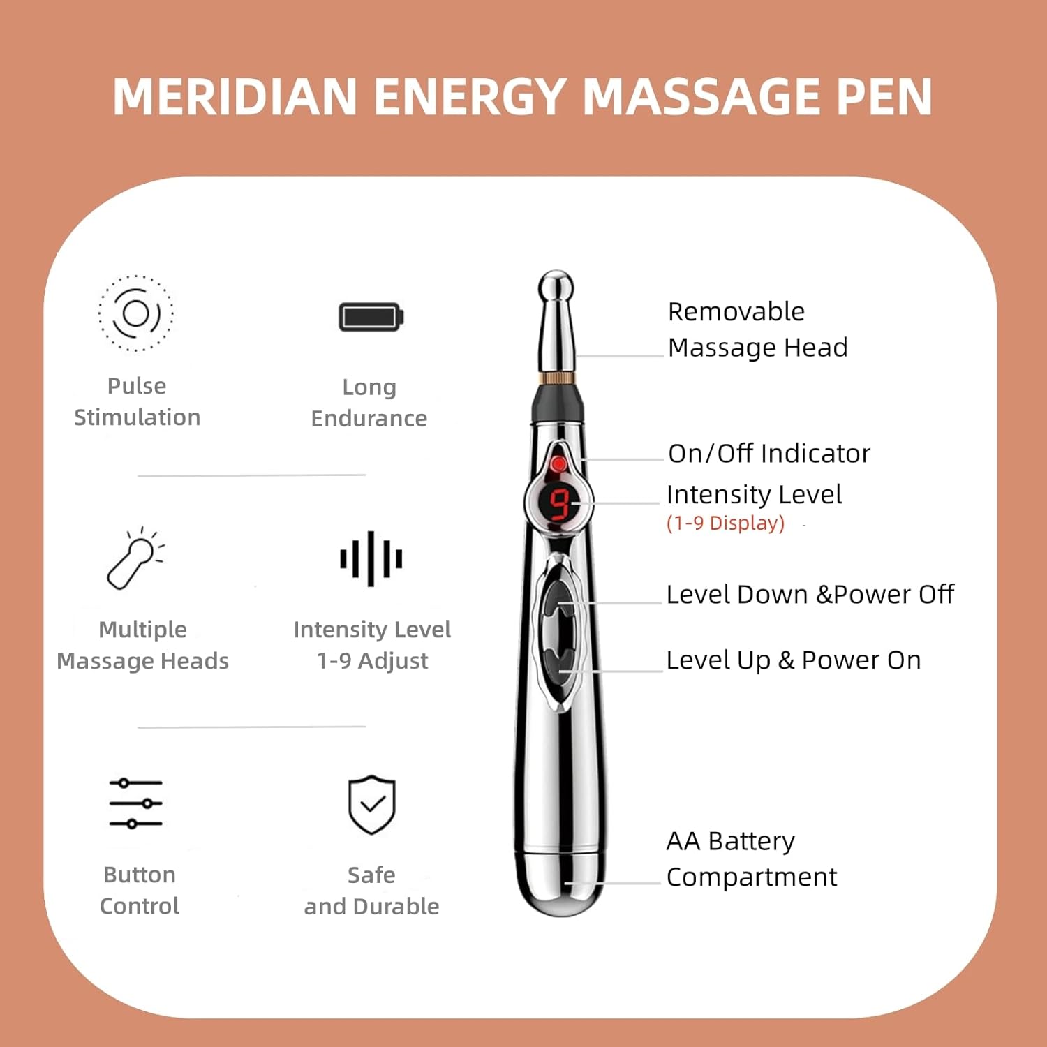 Elektronisk Akupunkturpenna - Meridian Energi Massagepenna för Smärtlindring