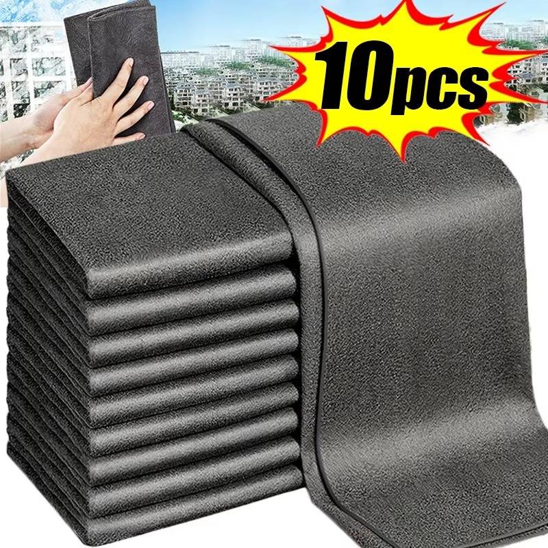 Set med 10 Mikrofiberdukar – Perfekta för Rengöring