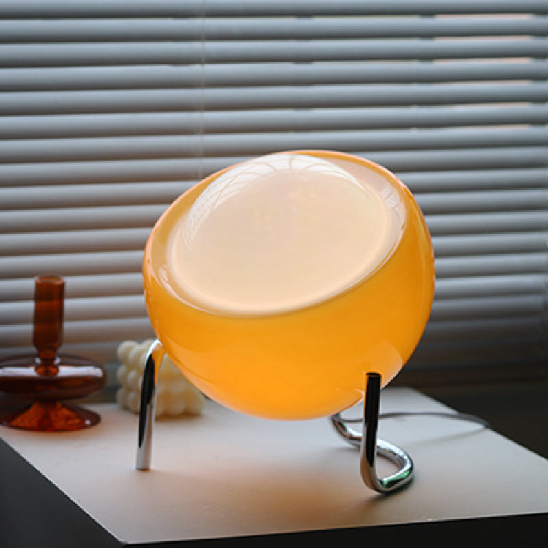Retro Glas Bordslampa - Atmosfärisk Nordisk Nattbelysning