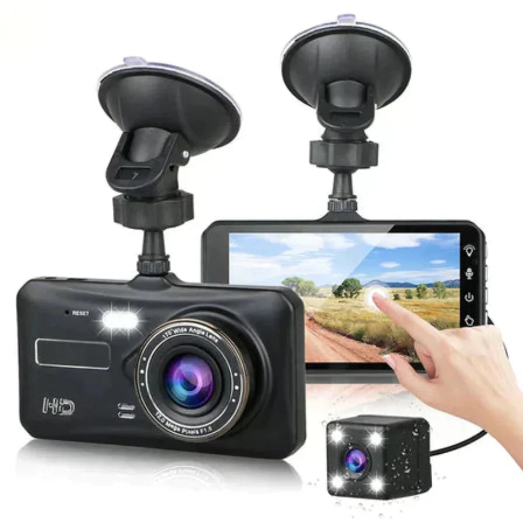 Trådlös Dubbel Dashcam | Nattseende | 170° Vidvinkel
