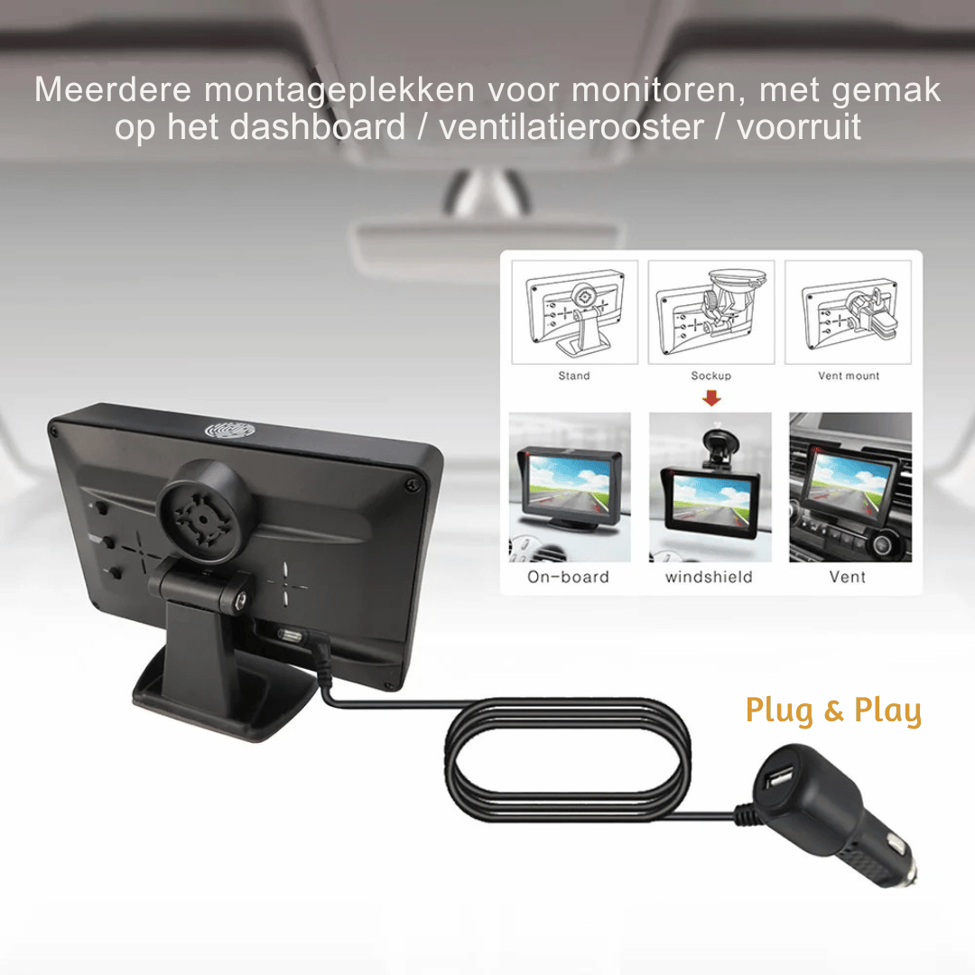 Solenergi HD Backkamera - Trådlös - IP67
