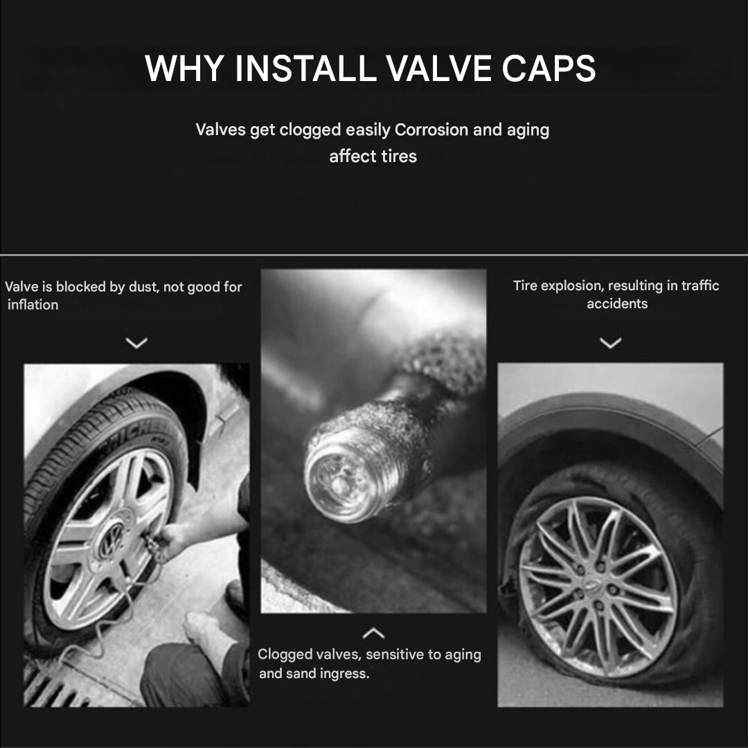Varumärke Ventilkapslar Set (4 Bitar) - WheelTops