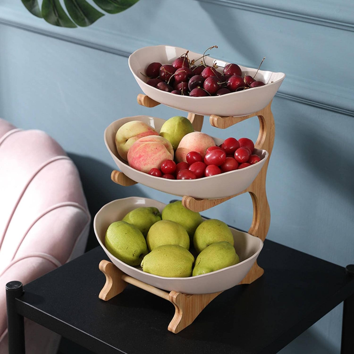 Stilren Metallfruktskål med 2 eller 3 Våningar – StackFruit