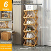 Smart Bamboo Shoe Rack – Kompakt och Praktisk för Entrén