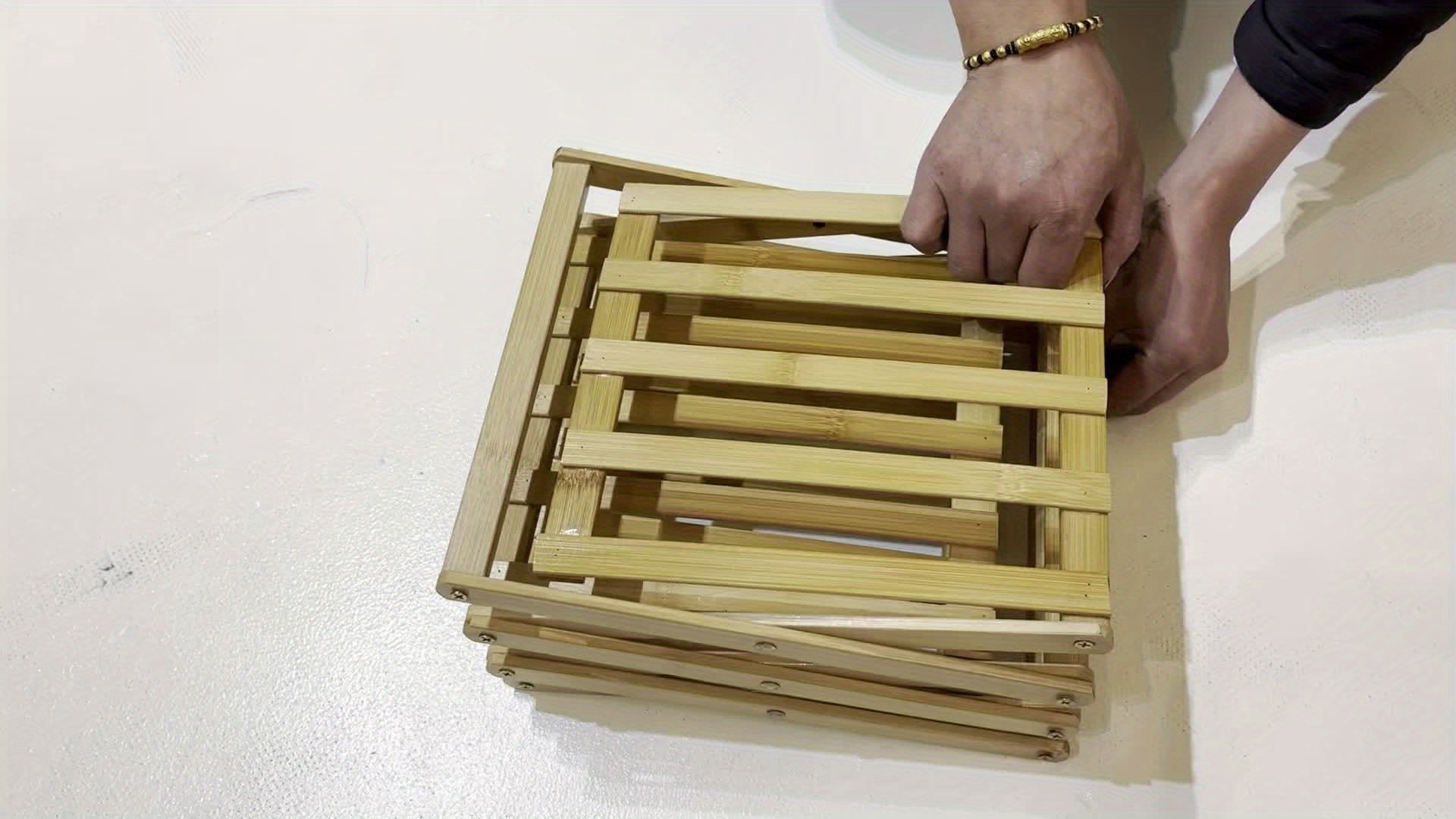 Smart Bamboo Shoe Rack – Kompakt och Praktisk för Entrén
