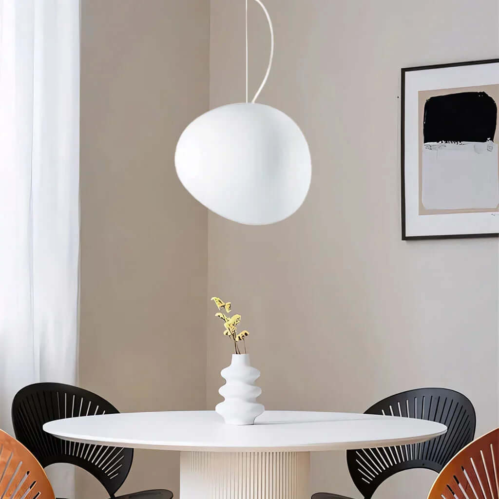 Vit Kisel Hänglampa - Modern & Minimalistisk