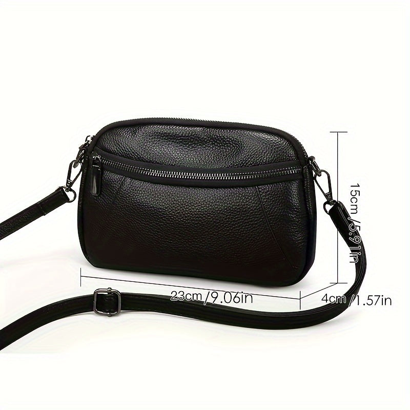Klassisk Chic Läder Crossbody – Tidlös och Funktionell