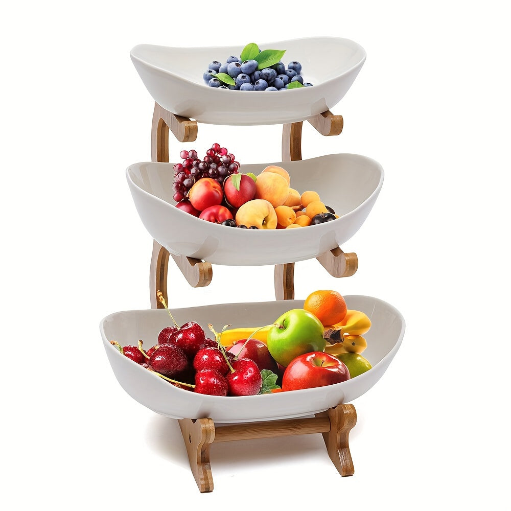 NatureStack 3-tiers fruktkorg – Rymlig och funktionell