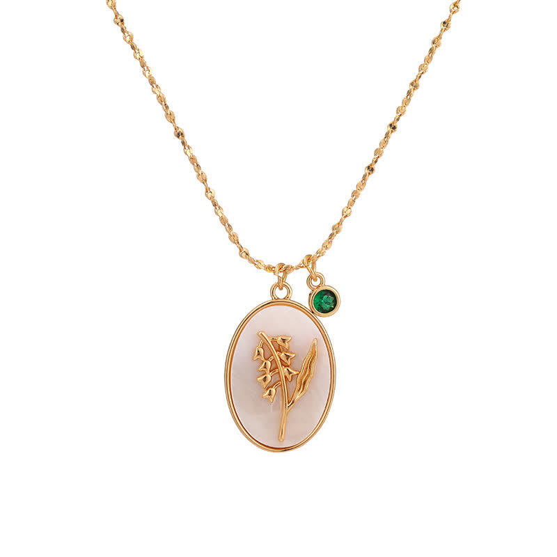 Födelsesten och Födelseblomma Halsband – Aurora