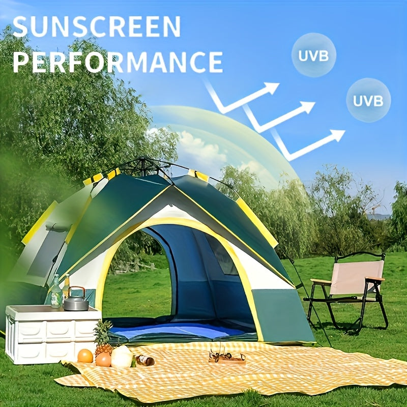 Snabbinstallation 4-personers campingtält – Andningsbart och vindskyddande skydd