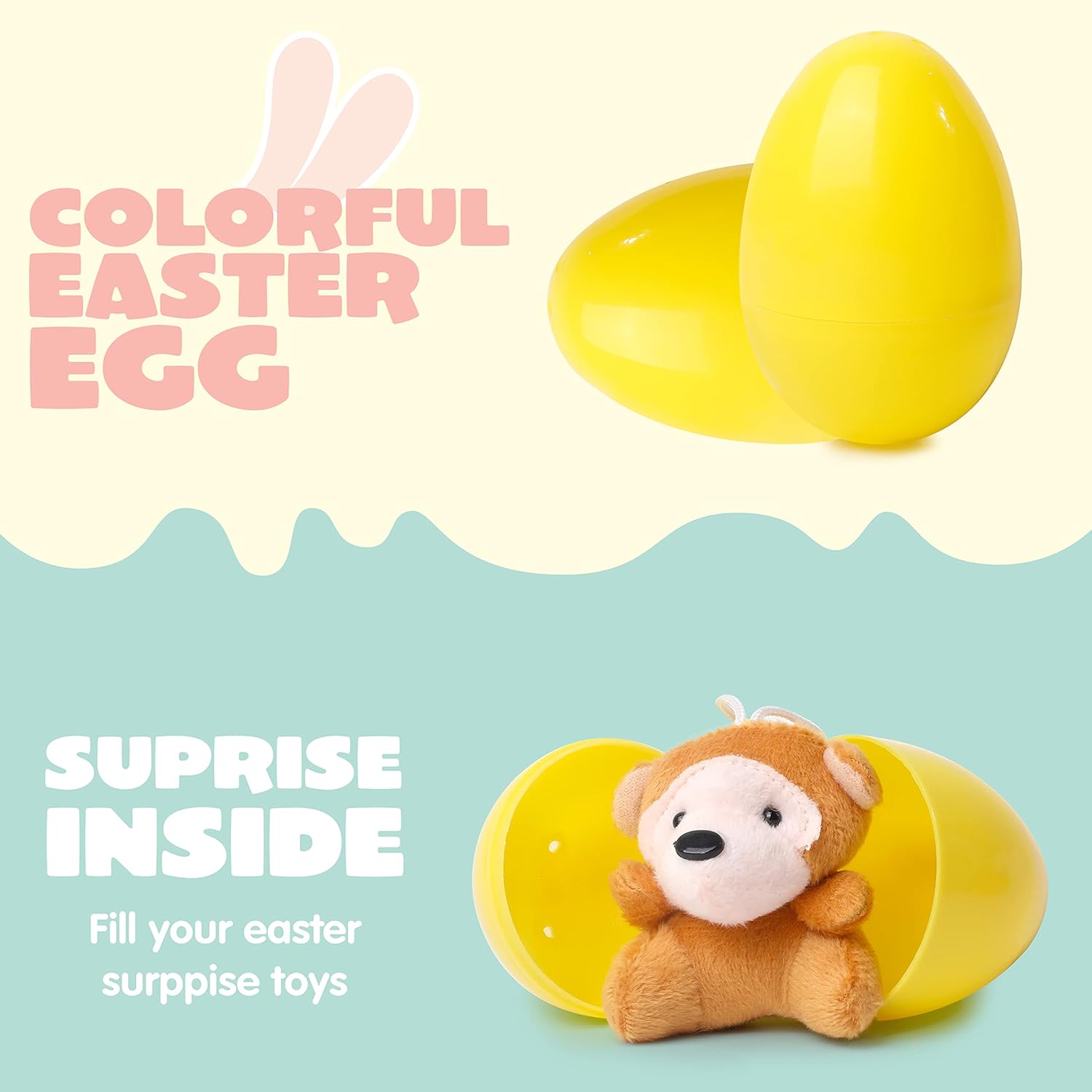Plush Easter Eggs with Mini Animals for Children – 12 Delars Överraskningsägg Set
