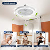 LED Slim Takfläktlampa – Dimbar och Tyst