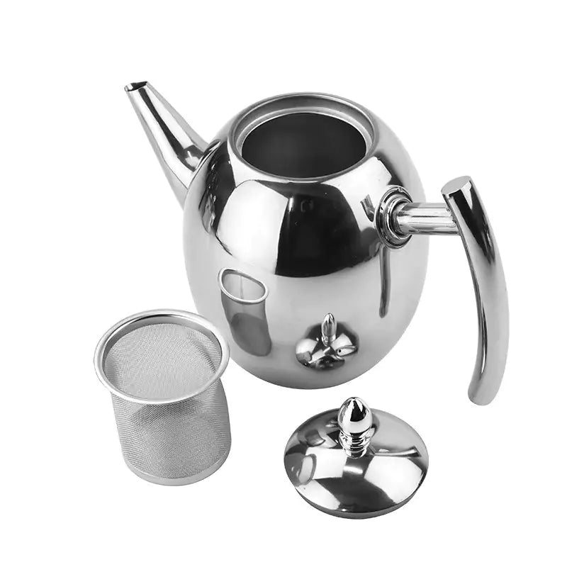 Teapot i rostfritt stål med infuser – TeaElegance