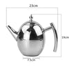 Teapot i rostfritt stål med infuser – TeaElegance