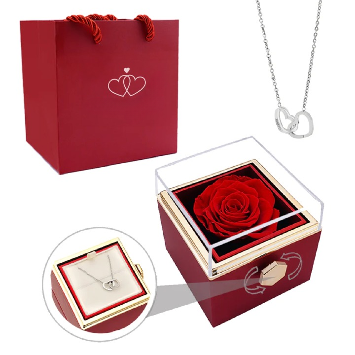 Eternal Rose Box - Personlig Anpassad Halsband