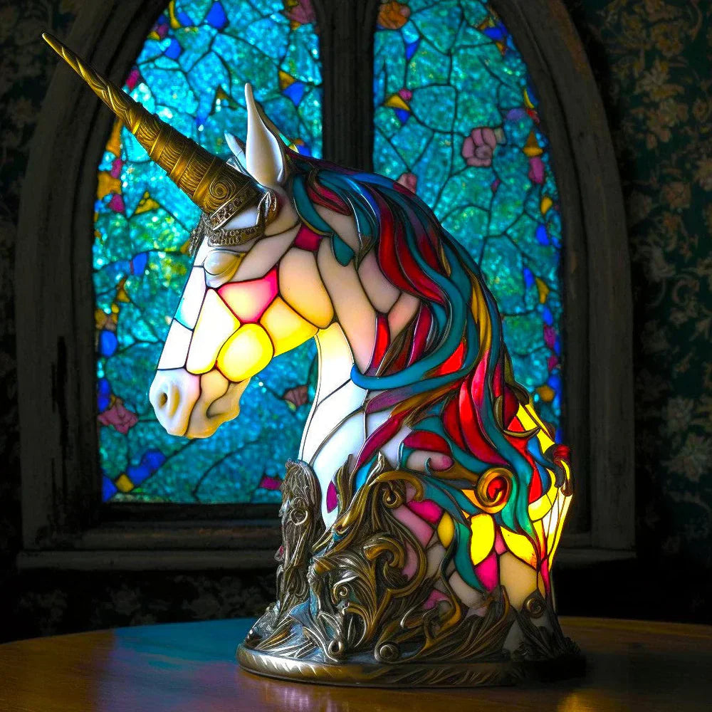 Konstnärlig Glas Mosaik Djur Lampa – Färg och Atmosfär i Hemmet