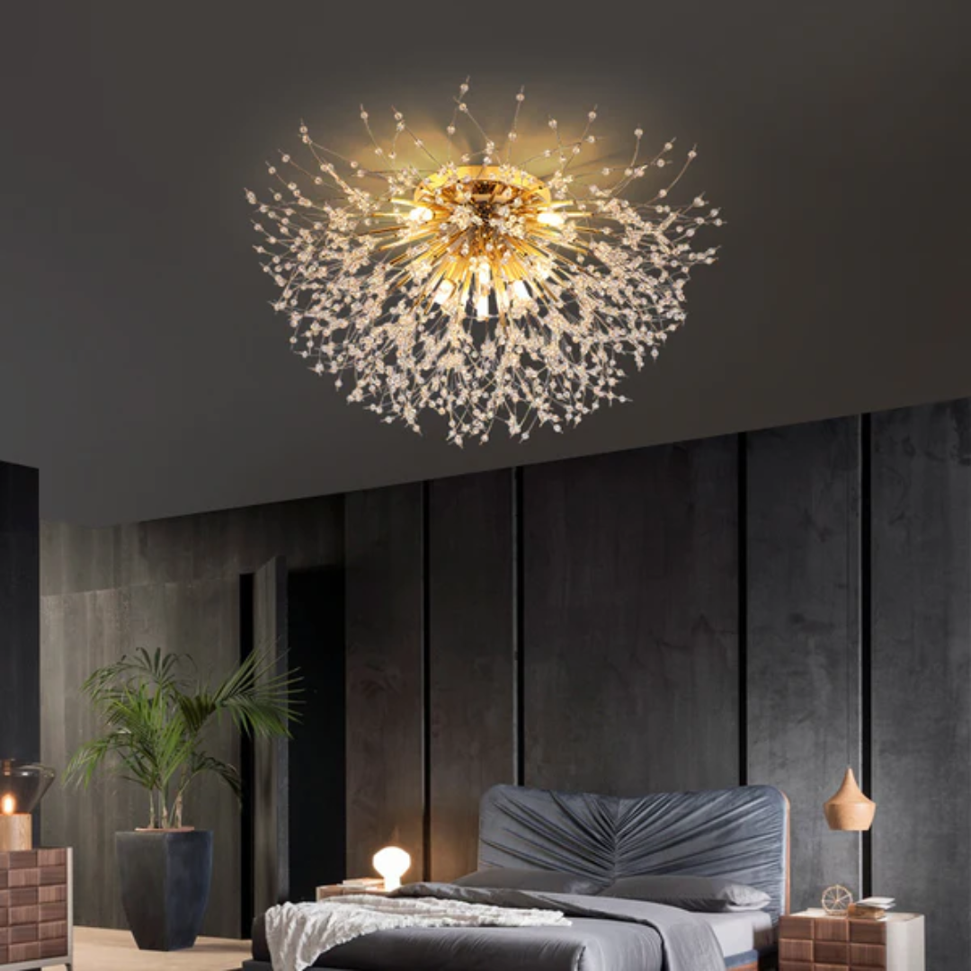 Xelva Luxe Taklampa - Kristallblom Design - LED Belysning