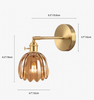 Retro Vägglampa | Glas Tulpan Design | Elegant Belysning