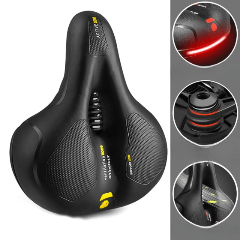 SoftRide Cykelsadel | Ergonomisk & Bekväm | Rygg- och Sittben