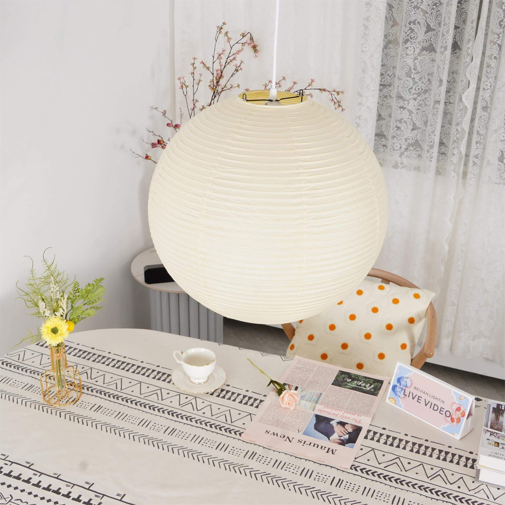Pappershänglampa - Designbelysning