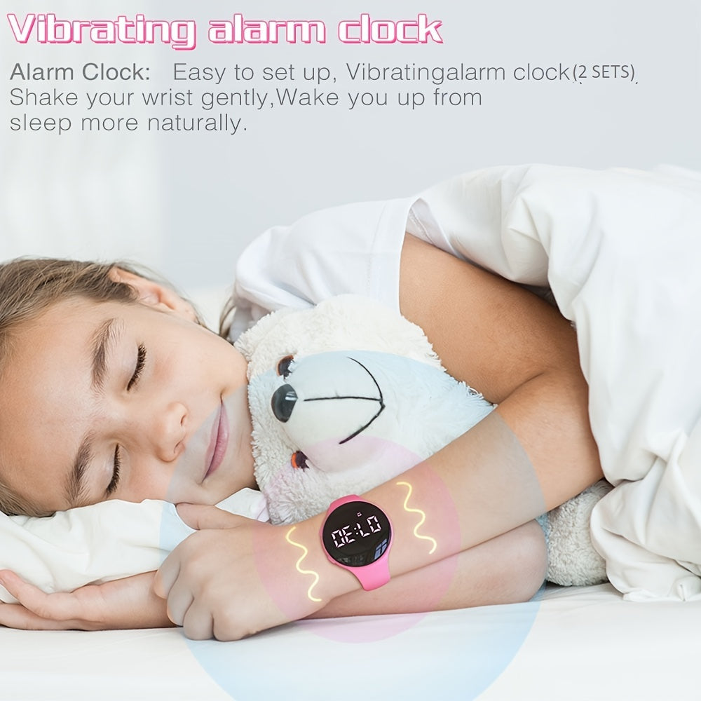 LED Digital Pedometer Klocka med Vibrerande Alarm – Fitness Tracker för Barn
