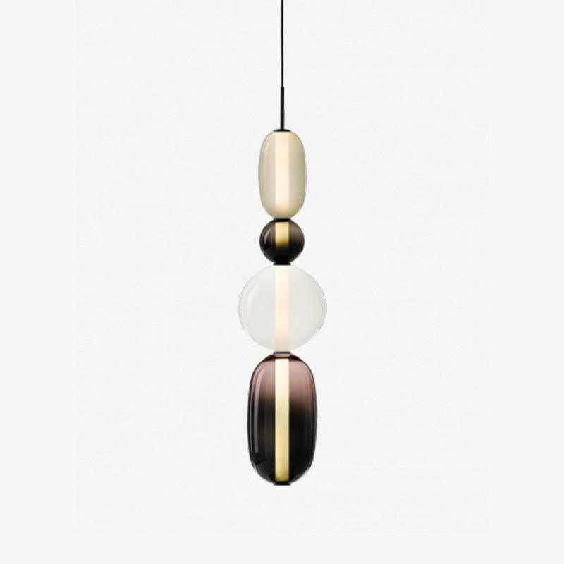 Modern Taklampa med Färgat Glas