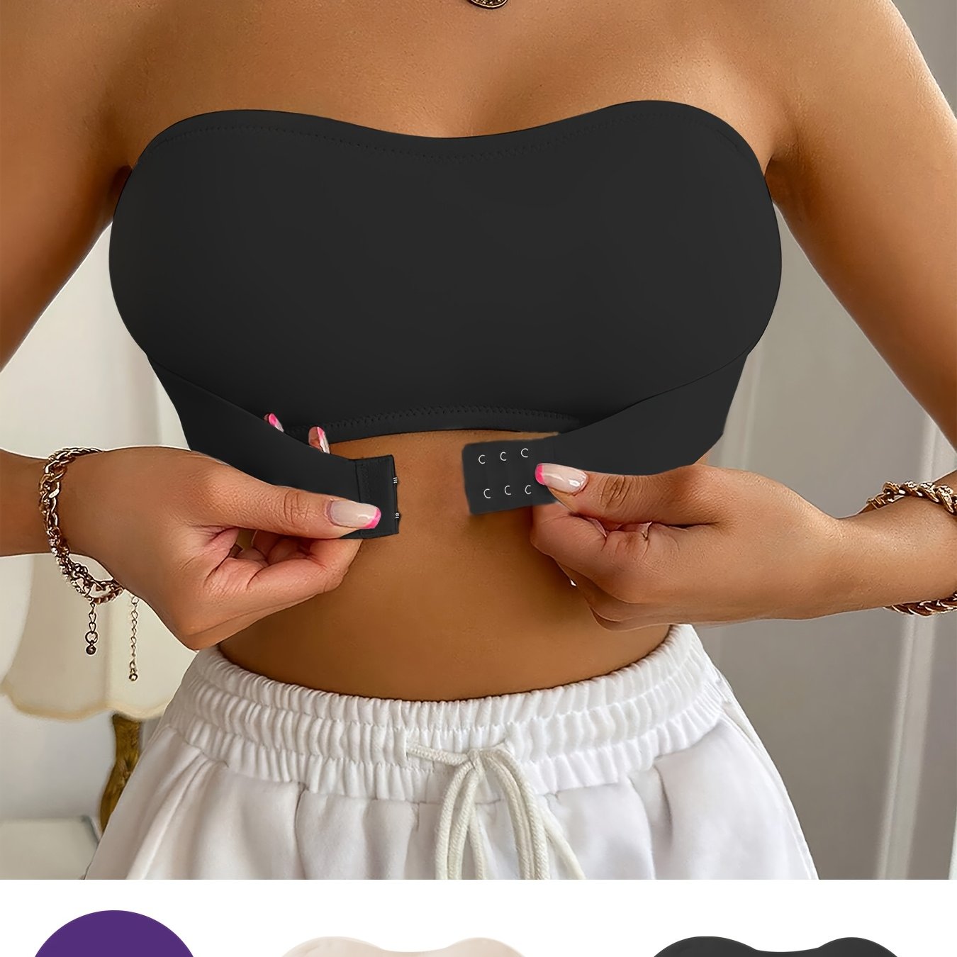Sömlös Bandeau-BH - Mjuk och Bekväm Utan Bygel