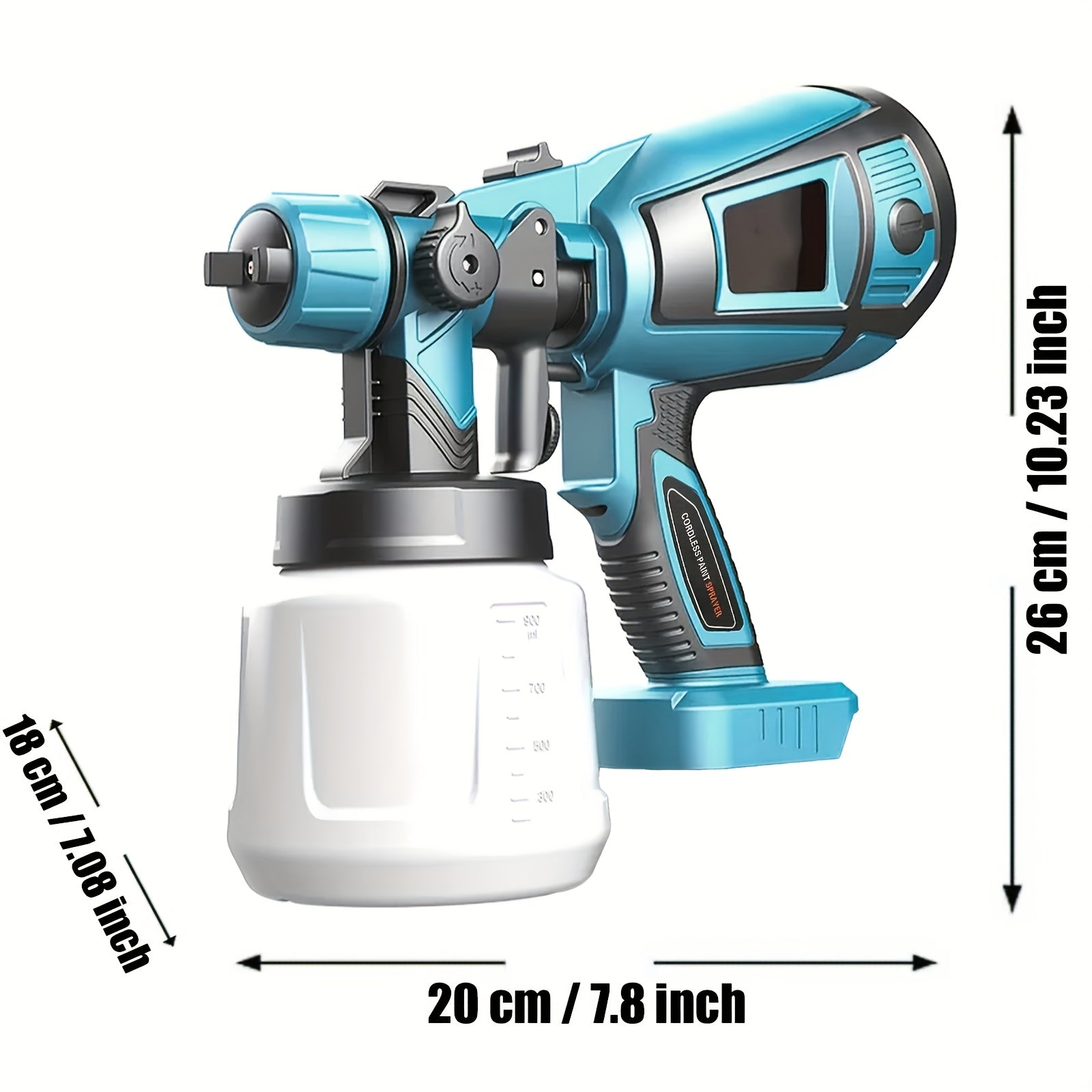 ProSpray Färgspruta – Trådlös med 2 Batterier och 1000ml Avtagbar Tank
