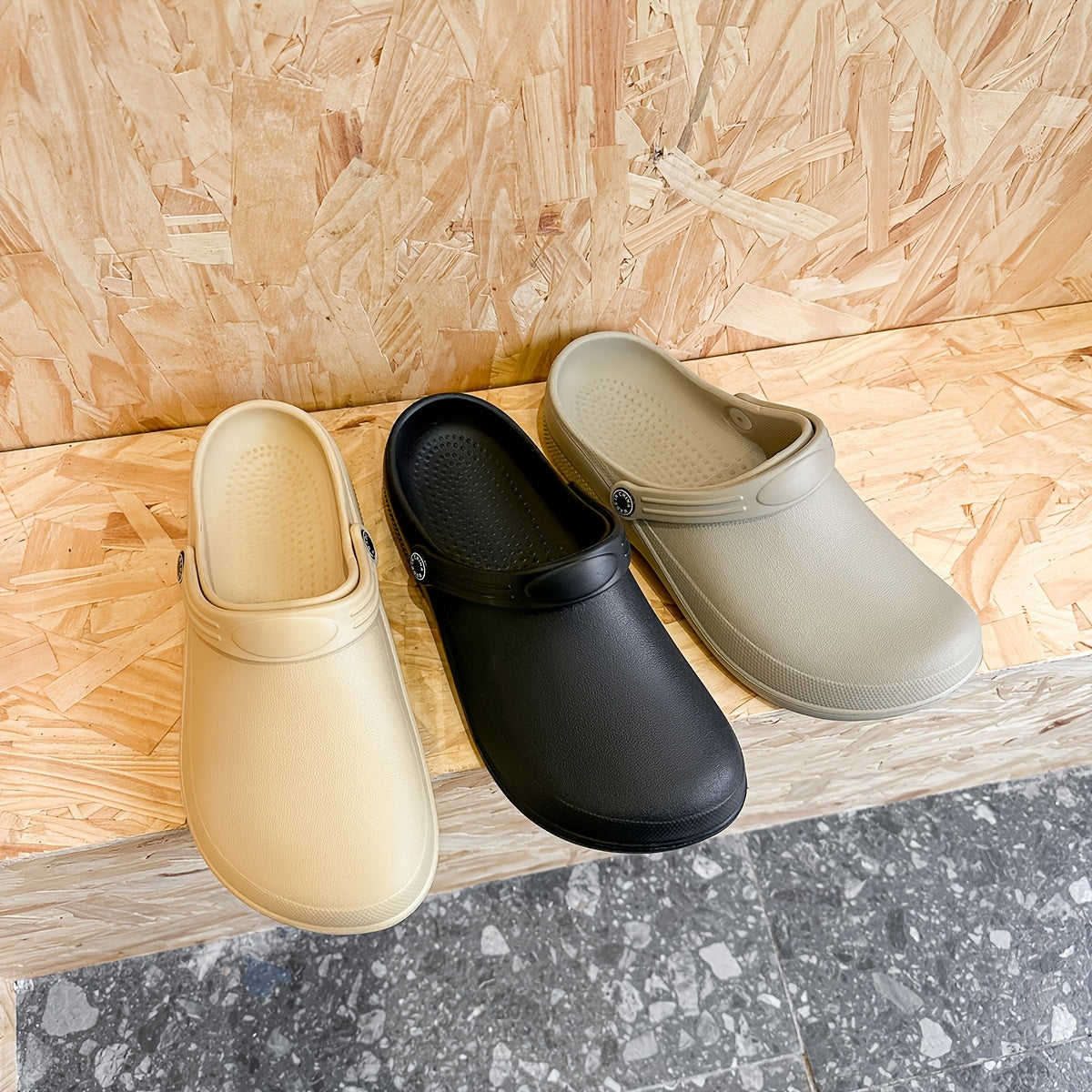 Halkfria Trädgårds- och Arbetsklumpar för Män – Bekväma Slip-ons för Alla Säsonger