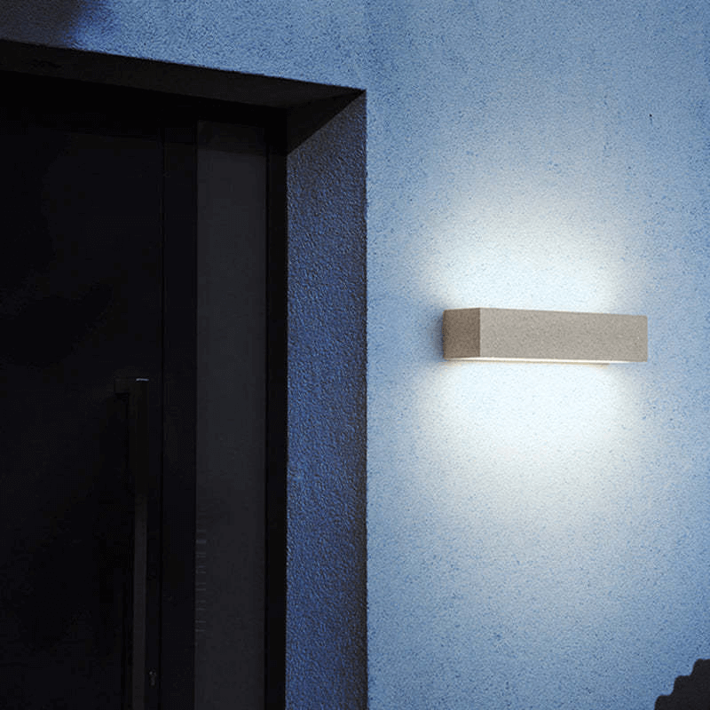 LED Utomhusvägglampa - Rättvinklig Design