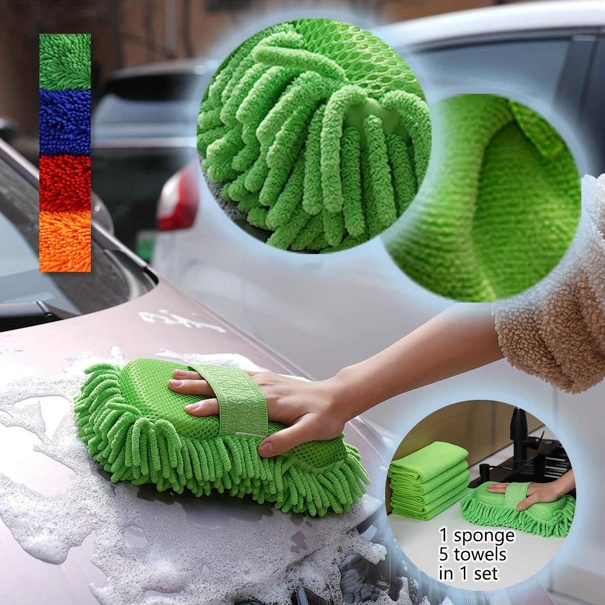 Mikrofiber Biltvättset – Svamp och Handdukar för Bländande Resultat