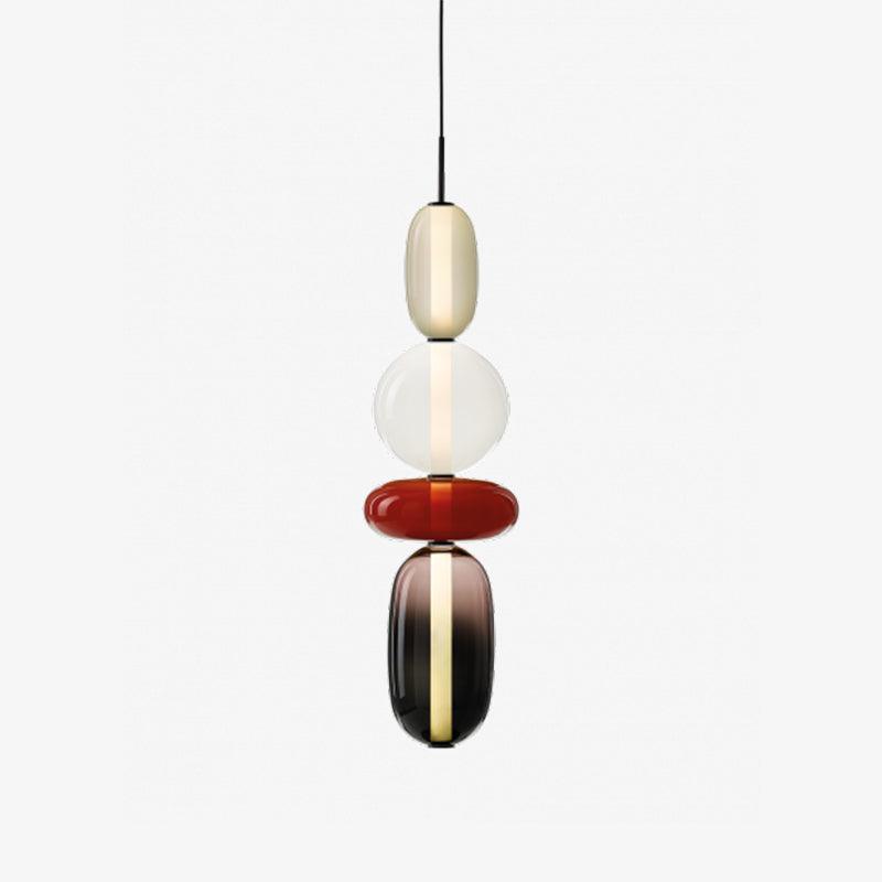 Modern Taklampa med Färgat Glas