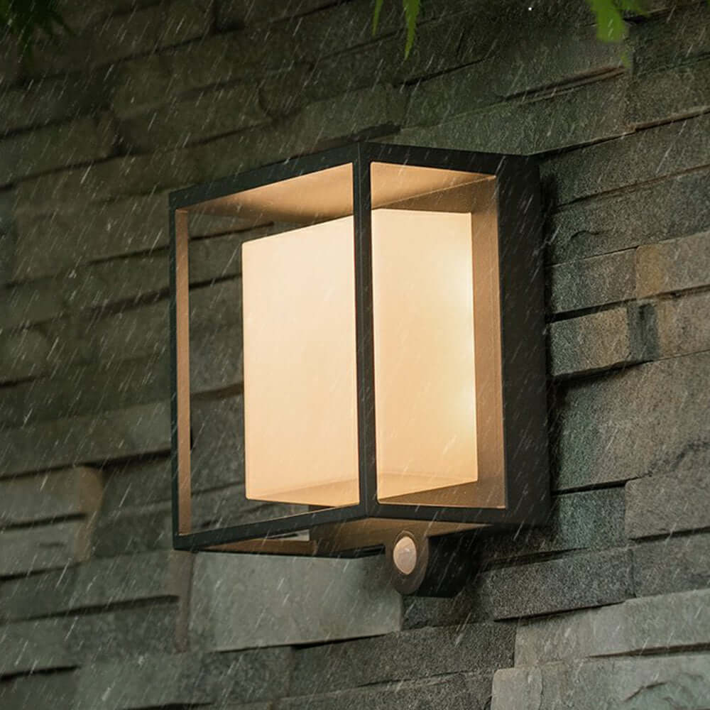 Modern Utomhusvägglampa med Solenergi & Sensor