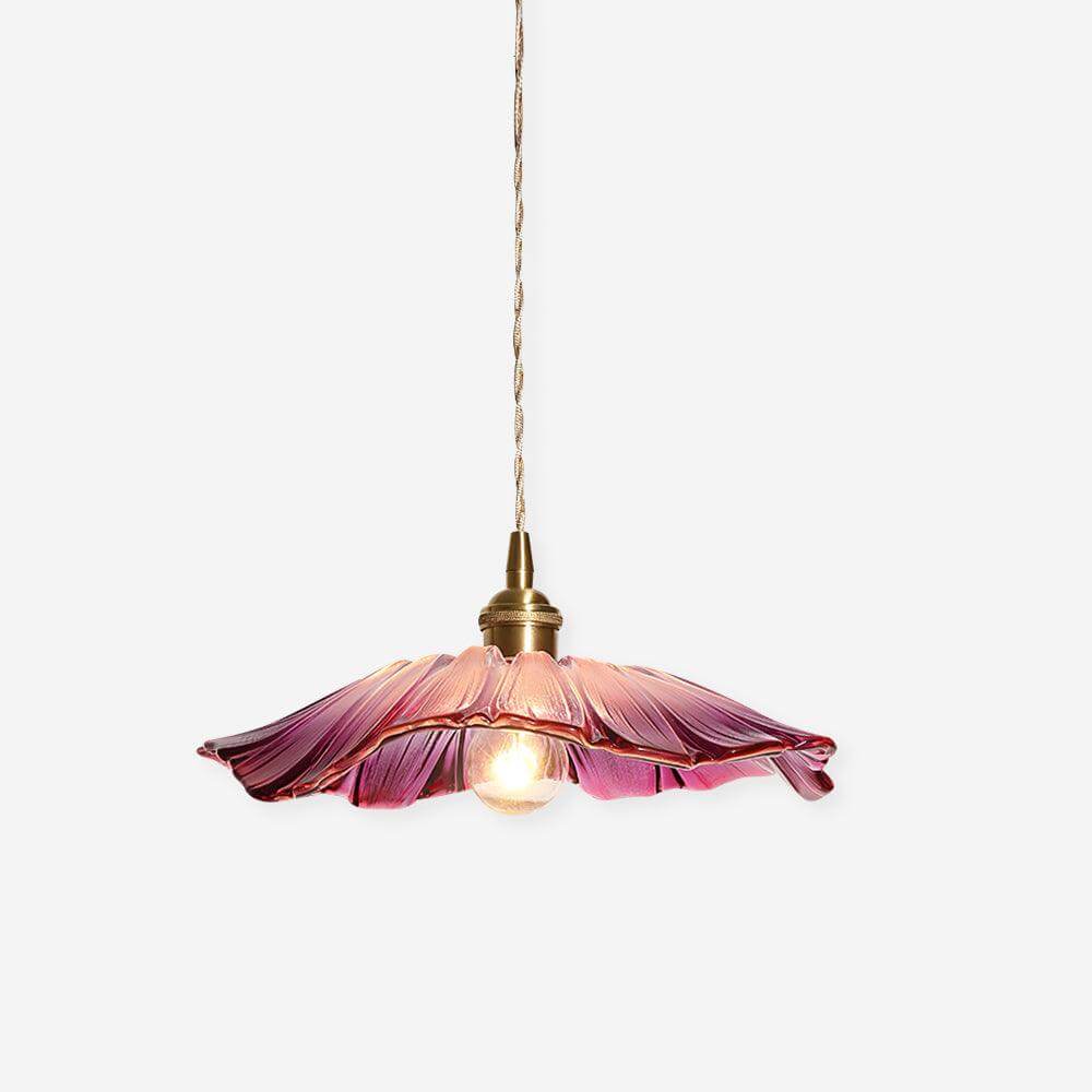 Hänglampa Glas Blomma - Retro Design Belysning