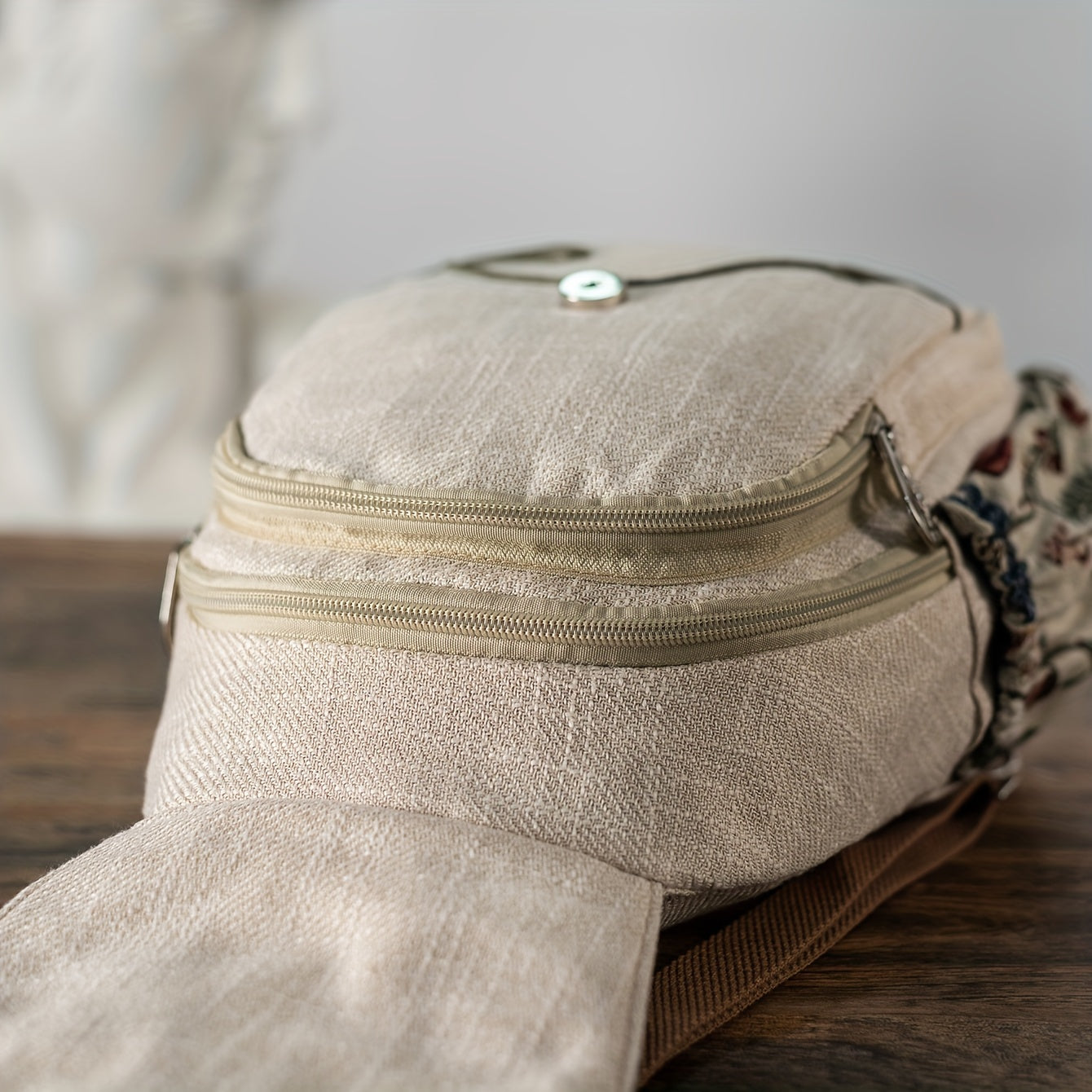 EthnoCharm Broderad Ryggsäck – Konstnärlig och Praktisk