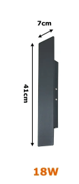 Vattentät LED Aluminium Utomhusvägglampa