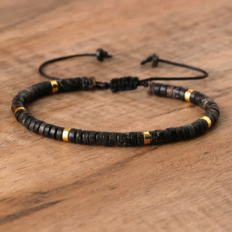 Flätad Armband med 2.4 mm Naturstenpärlor – Seraphina