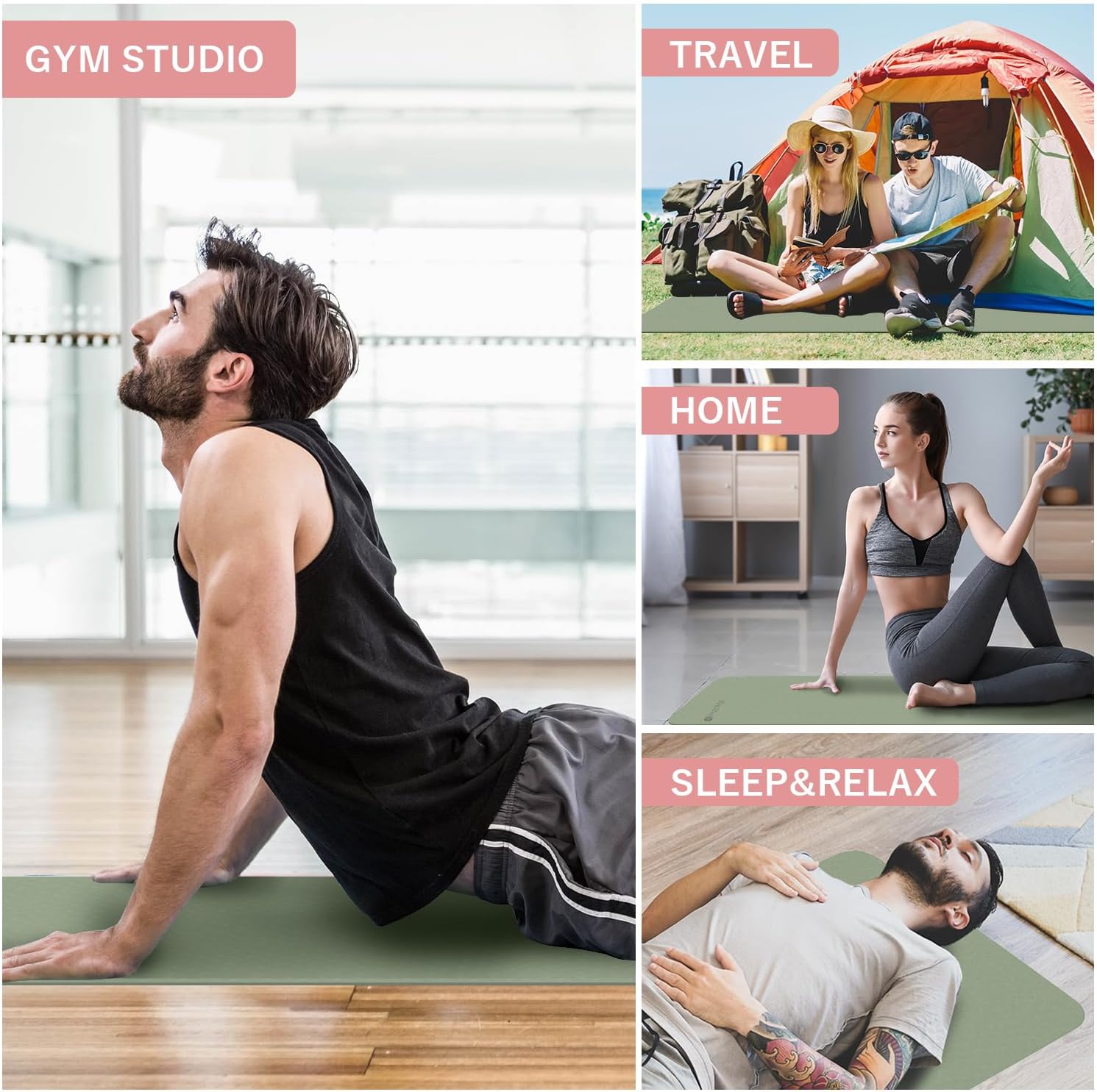 Tjock Fällbar Yogamatta - FlexiMat