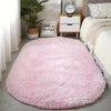 Plush Oval Rug – Mjuk och Stilig Matta för Sovrum och Vardagsrumsdekoration