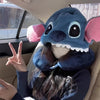 Plush Stitch Resekudde med Huva - Bekväm U-formad Kudde med Öronlappar