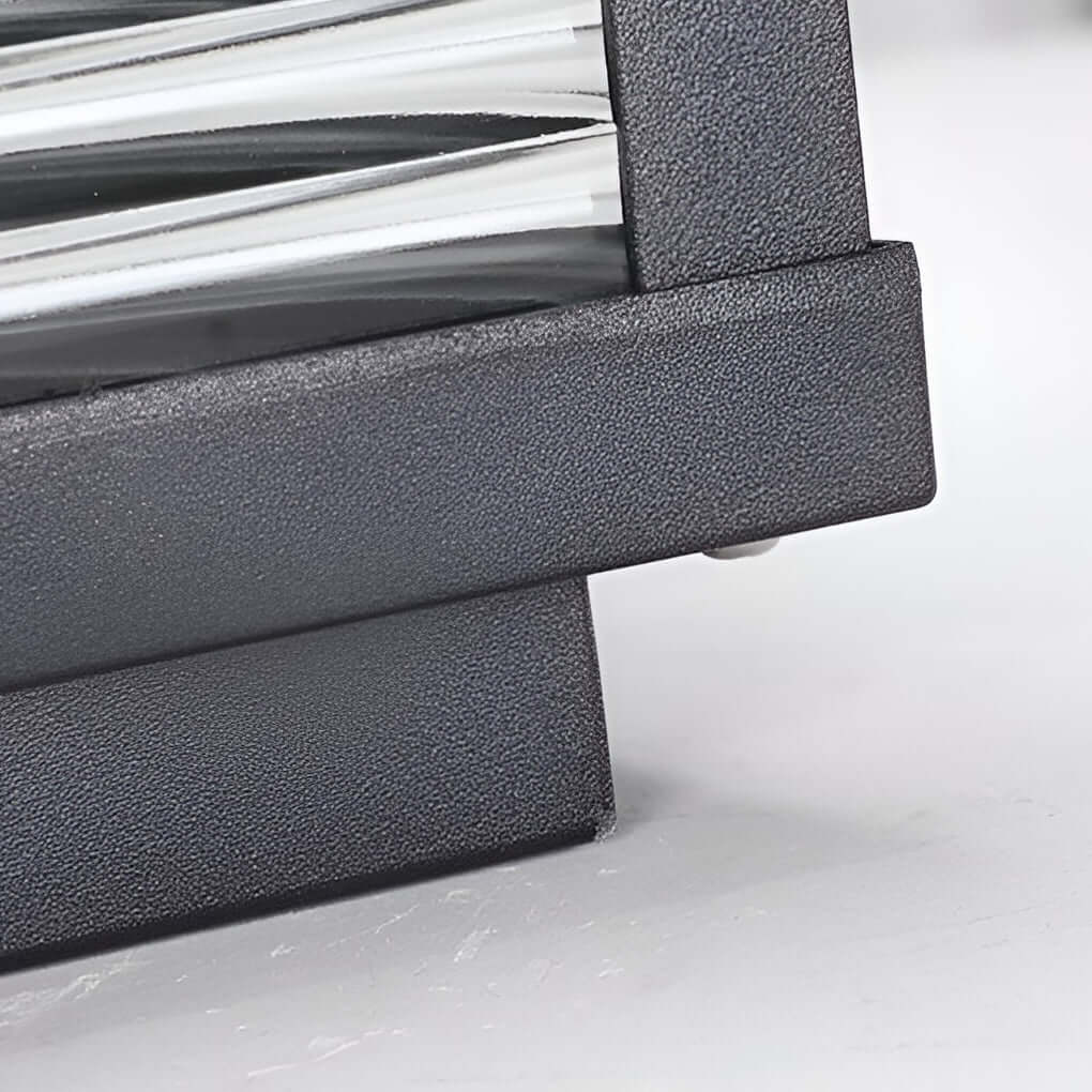 Modern LED Utomhus Stolplampa - Ribbat Glas